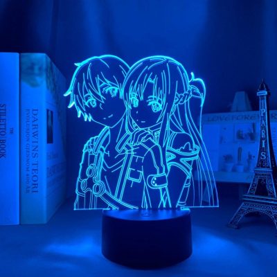 Sword Art Online Kirito and Asuna 3D Lamp