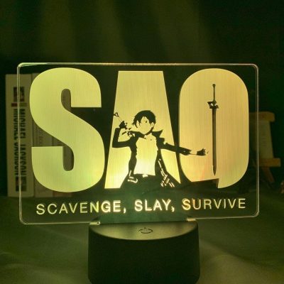 Sword Art Online Logo 3D Lamp