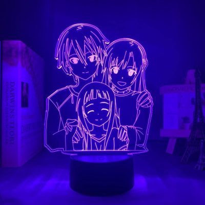 Sword Art Online Kirito Asuna and Yui 3D Lamp