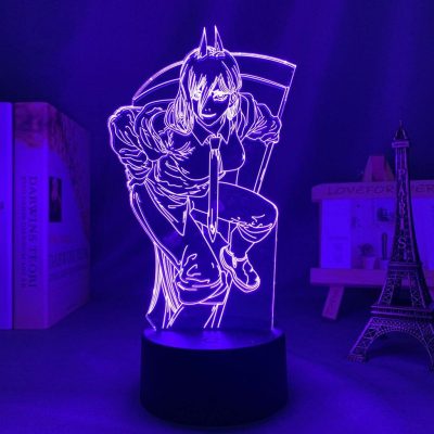 Chainsaw Man Power 3D Lamp