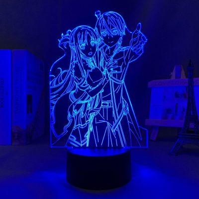 Sword Art Online Kirito and Asuna 3D Lamp