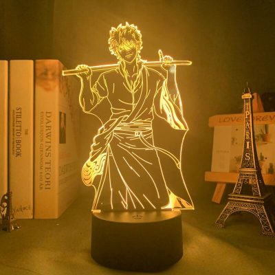 Hot Anime Gintama Sakata Gintoki 3D Lamp