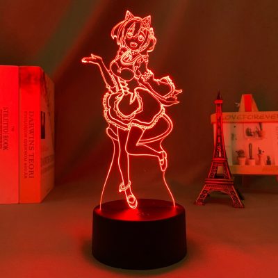 Re Zero Starting Life In Another World Rem Cat Ears 3D Lamp