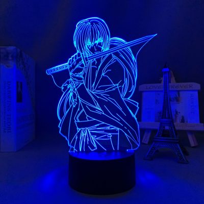Hot Anime Rurouni Kenshin Himura Kenshin 3D Lamp