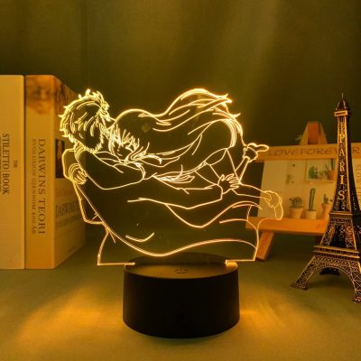 Steins Gate Okabe and Kurisu 3D Lamp