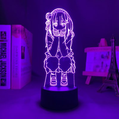 Re Zero Starting Life In Another World Emilia 3D Lamp